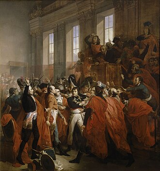 Bonaparte at the Council of Five Hundred at Saint-Cloud by François Bouchot,