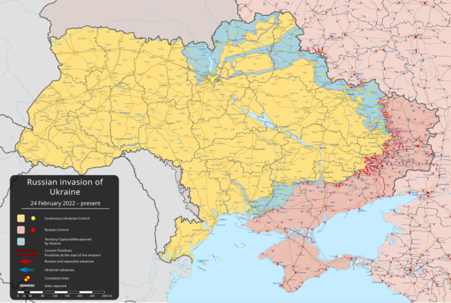 Ukraine war map