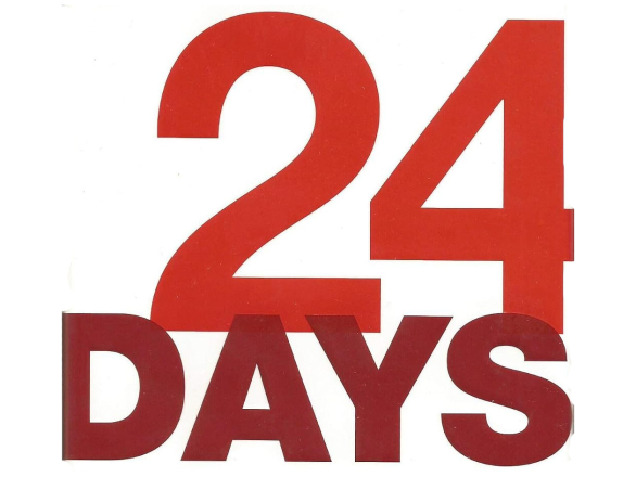 Graphic saying 24 days