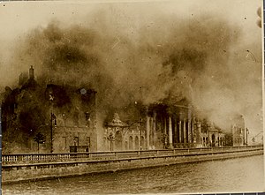 The Four Courts ablaze, 1922