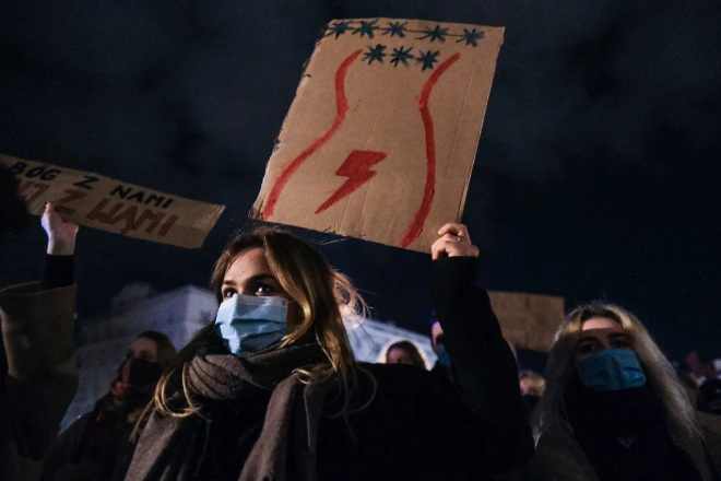 Polish protest for abortion rights