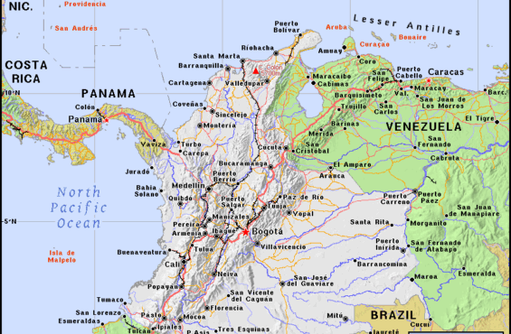 colombia map