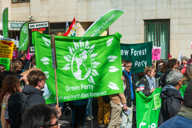 Green banner