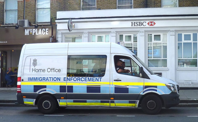 Immigration Enforcement Van in London 