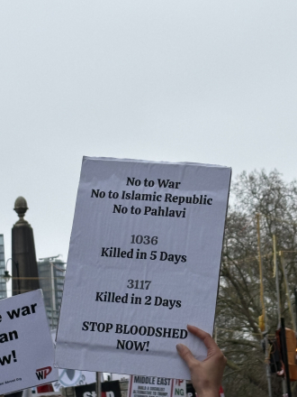 Protest against the Iran war