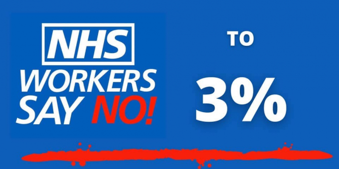 NHS workers say no to 3 per cent