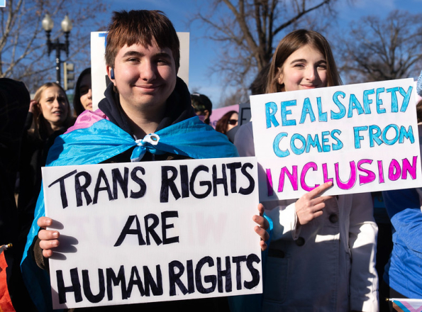 US trans rights protest
