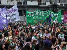 Abortion rights protest in Argentina