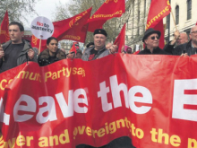 Communist Party pro-Brexit banner