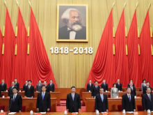 Chinese leaders with picture of Marx