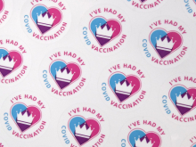 Covid vaccine stickers