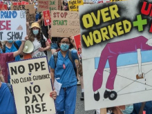 Health workers' protest
