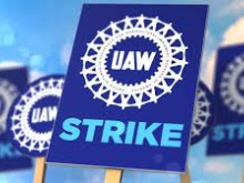 UAW strike placards