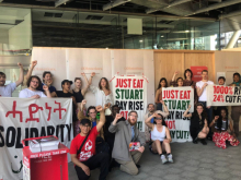 Just Eat solidarity protest