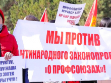 Workers' protest in Kyrgyzstan
