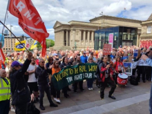 Strikers in Liverpool