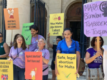 Abortion rights protest in Malta