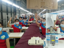 Garment workers in Myanmar protest for democracy