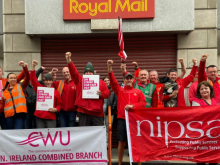 Royal Mails strikers in Northern Ireland