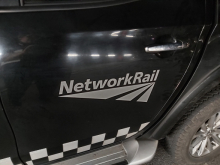 Network Rail logo on car