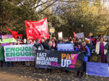 Strikers in the East Midlands