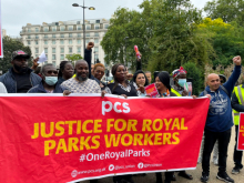 Royal Parks strikers