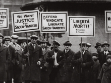 Sacco and Vanzetti protest