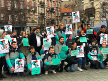 Deliveroo strikers in Brussels