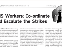 Health Strike Bulletin #3: Co-ordinate and Escalate the Strikes