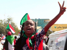 Young Sudanese protester