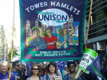 Tower Hamlets Unison banner