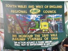 RMT banner honour the Taff Vale strikers