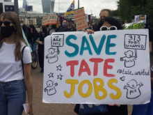 Tate workers' demo