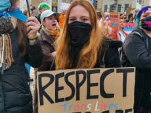 Trans rights protest