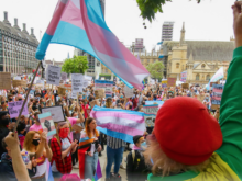 Trans rights protest