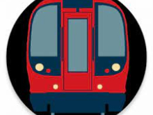 Tube train graphic