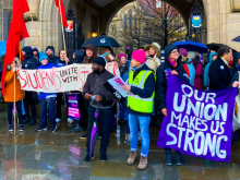 UCU picket, Manchester University