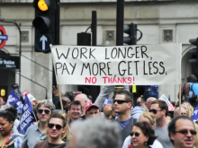 Protest against longer hours
