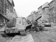 USSR tanks in streets of Budapest, late 1956