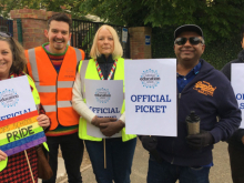 John Fisher School picket line