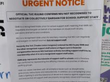 GMB notice attacking NEU
