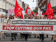 ICR striking workers protest