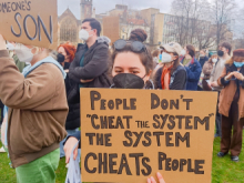 cuts protest