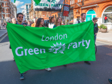 green banner