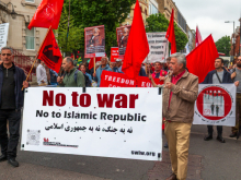 Iranian socialists demonstrate on May Day in London 2026