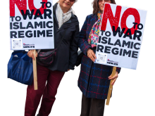 Protestors against the Iran War