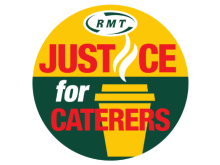 RMT Justice for Caterers campaign logo