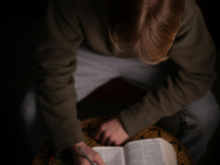Man studying the Bible