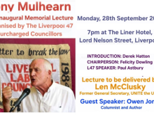 Tony Mulhearn advert