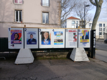 Election placards in Nancy